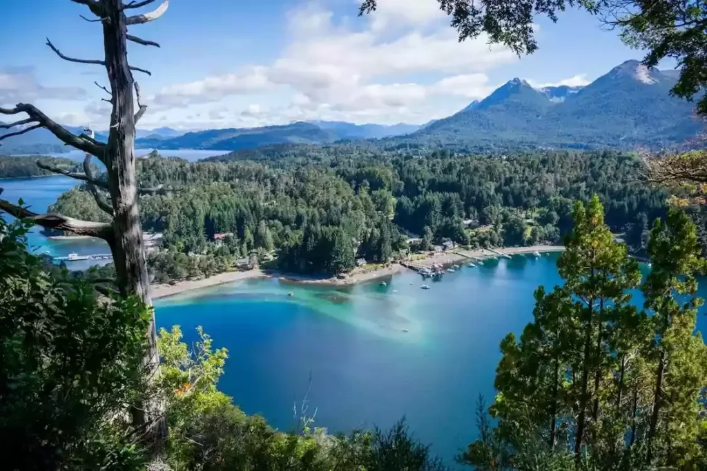 Panoramic view of the scenic Seven Lakes Road in Bariloche Patagonia